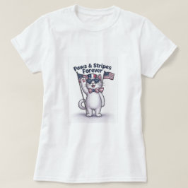Tassar & Rand Forever - Lustigt patriotiskt katt T Shirt