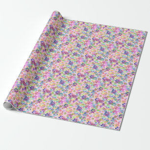 Tassavtryck för Rosa Wrapping Papper Presentpapper