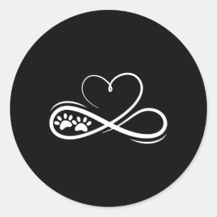 Tassavtryck Infinite Kärlek Ofinity Symbol Runt Klistermärke