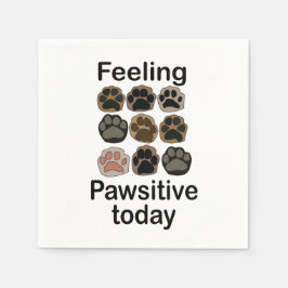 Tassavtryck Känner mig glad idag Djur födelsedag Pappersservett