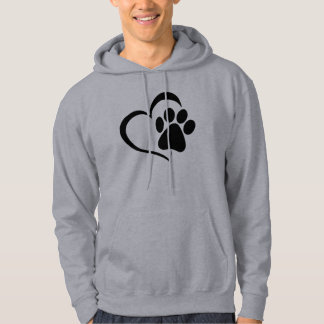 Tassavtryck med hjärta-tröja – Söt hundälskare Hoodie