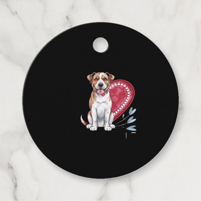 Tassavtryck på Hund Mitt hjärta Gåvor Etiketter (Framsida)