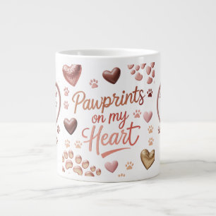Tassavtryck på mitt hjärta - Jumbo Djurälskarn Mug Mugg