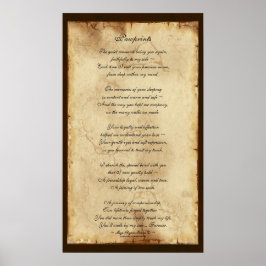 "Tassavtryck" Poster Pet Memorial Poetry