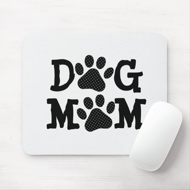Tassavtrycken hund MAMMA med Polka dots Musmatta (Med mus)