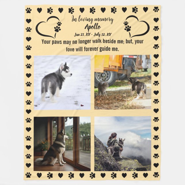 Tassavtrycken Kärlek Photo Fleecefilt (Framsidan)