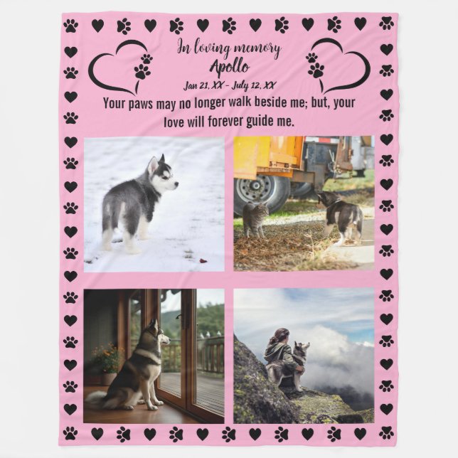 Tassavtrycken Kärlek Photo Fleecefilt (Framsidan)