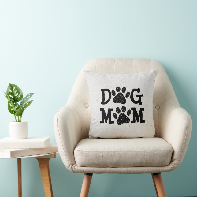 Tassavtrycken Polka Dot HUND MAMMA Kudde (Stol)