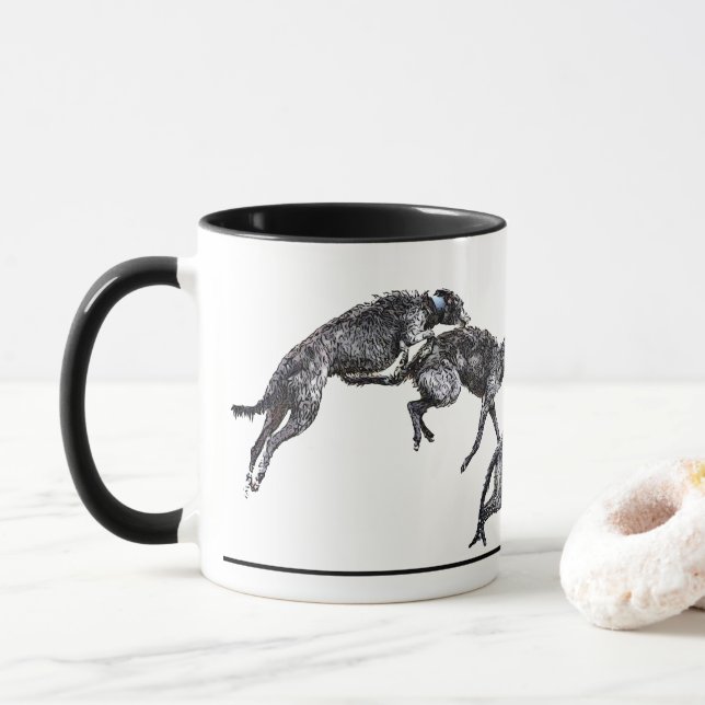 Tasse 2 Couleurs Jeux de scottish deerhounds Mugg (Med munk)