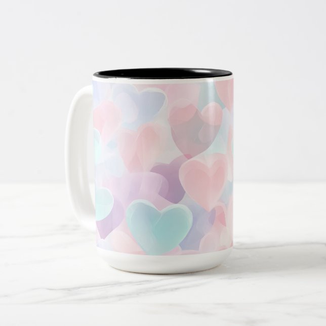 Tasse 2 Couleurs Personalized Valentine Coffee Mug Två-Tonad Mugg (Framsida vänster)