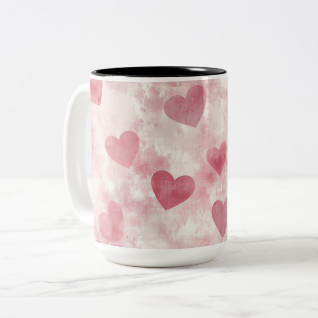 Tasse 2 Couleurs Personalized Valentine Coffee Mug Två-Tonad Mugg (Framsida vänster)