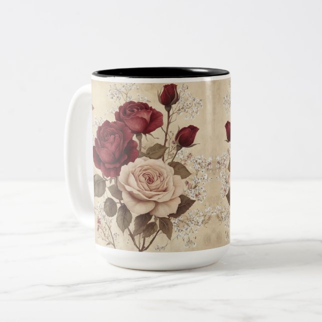 Tasse 2 Couleurs Personalized Valentine Coffee Mug Två-Tonad Mugg (Framsida vänster)
