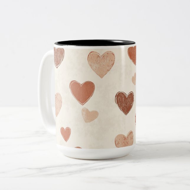 Tasse 2 Couleurs Personalized Valentine Coffee Mug Två-Tonad Mugg (Framsida vänster)