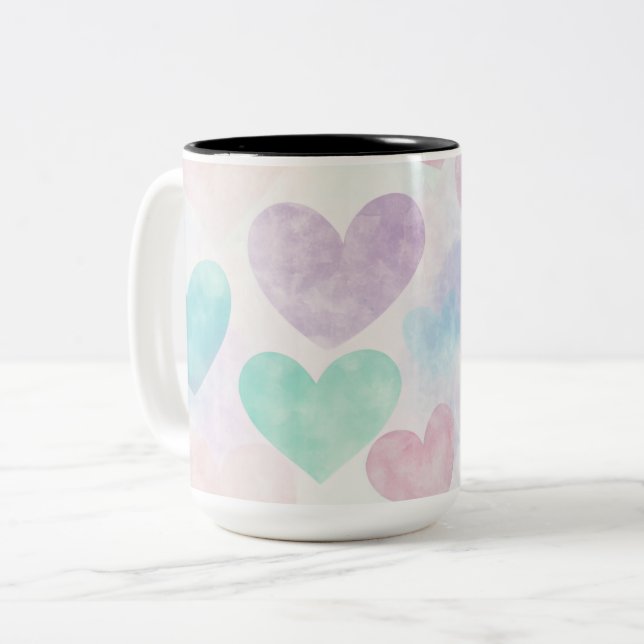 Tasse 2 Couleurs Personalized Valentine Coffee Mug Två-Tonad Mugg (Framsida vänster)