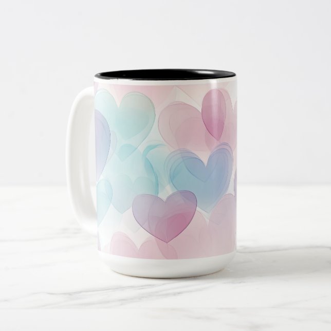Tasse 2 Couleurs Personalized Valentine Coffee Mug Två-Tonad Mugg (Framsida vänster)