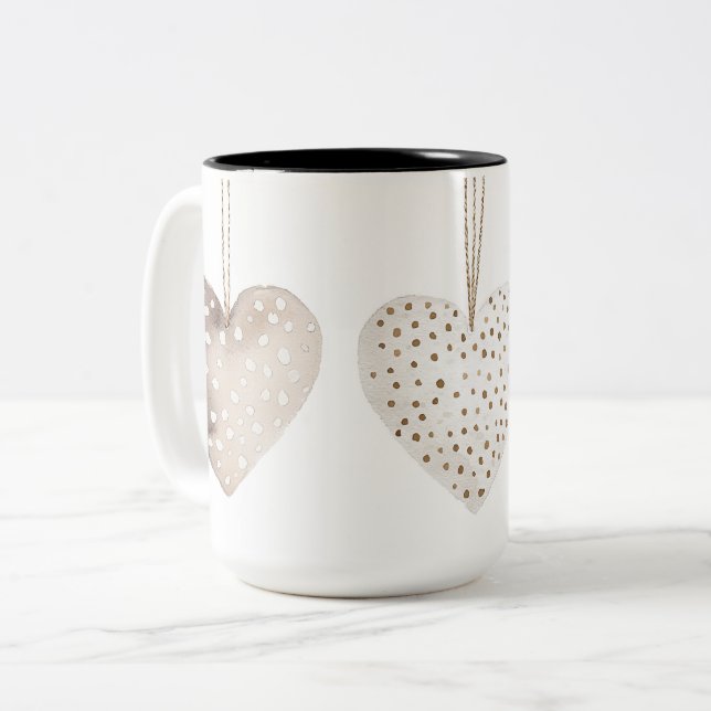 Tasse 2 Couleurs Personalized Valentine Coffee Mug Två-Tonad Mugg (Framsida vänster)