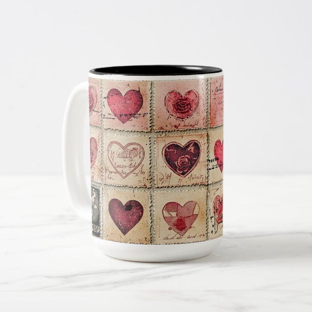 Tasse 2 Couleurs Personalized Valentine Coffee Mug Två-Tonad Mugg (Framsida vänster)