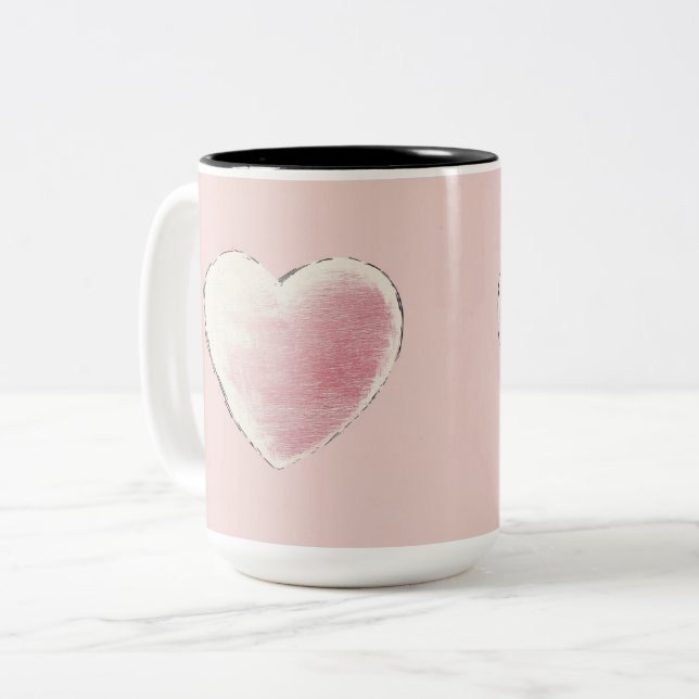 Tasse 2 Couleurs Personalized Valentine Coffee Mug Två-Tonad Mugg (Framsida vänster)