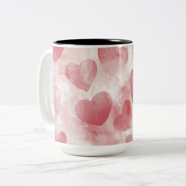 Tasse 2 Couleurs Personalized Valentine Coffee Mug Två-Tonad Mugg (Framsida vänster)