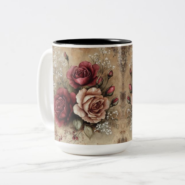 Tasse 2 Couleurs Personalized Valentine Coffee Mug Två-Tonad Mugg (Framsida vänster)