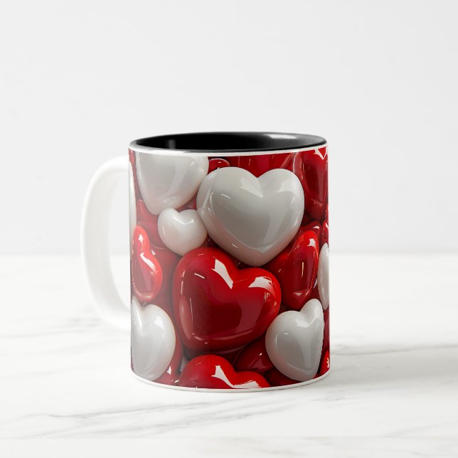 Tasse 2 Couleurs Personalized Valentine Coffee Mug Två-Tonad Mugg (Framsida vänster)