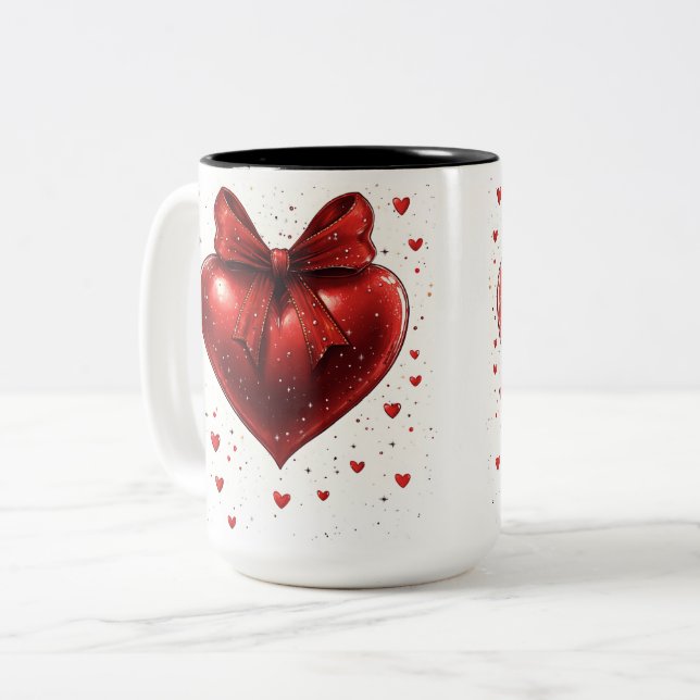 Tasse 2 Couleurs Personalized Valentine Coffee Mug Två-Tonad Mugg (Framsida vänster)