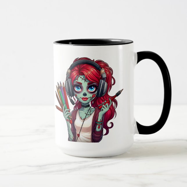 Tasse à café | J'aime mon Akashic | Zombie Elodie Mugg (Höger)