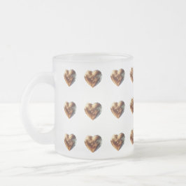 Tasse aus Mattglas mit goldenen Herzmotiven Frostad Glasmugg