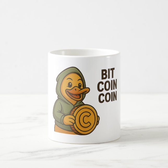 Tasse Bit Coin Coin – Mug humoristique canard cryp Kaffemugg (Center)