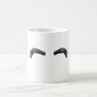 Tasse Blanche Sourcils Noirs Kaffemugg