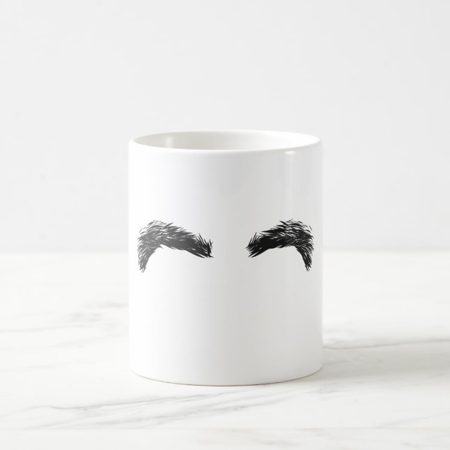 Tasse Blanche Sourcils Noirs Kaffemugg (Center)