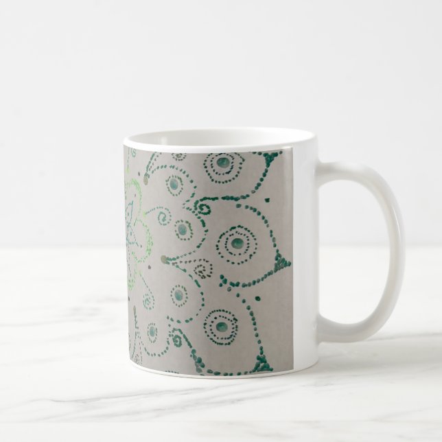 Tasse Blume grün Kaffemugg (Höger)