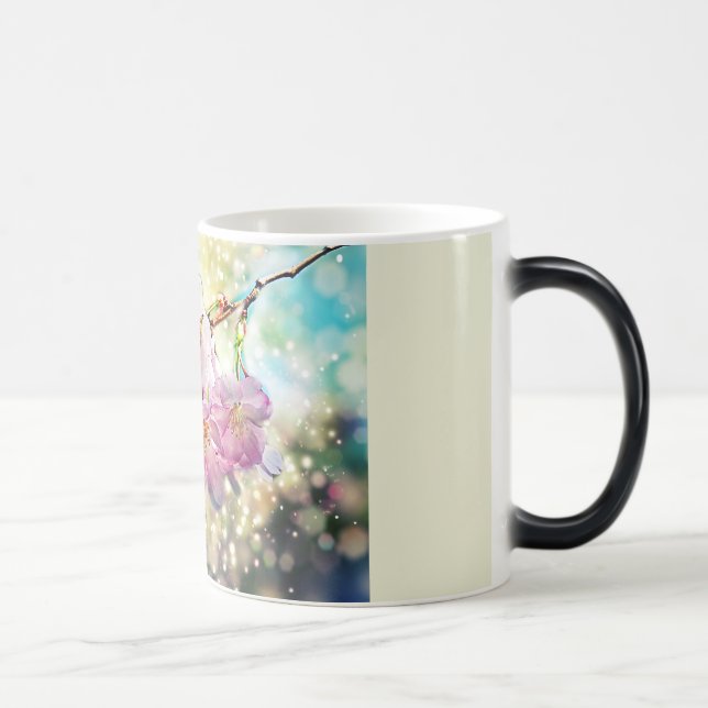 Tasse. Blumen, Apfelblüten, Kirschblüten Magisk Mugg (Höger)
