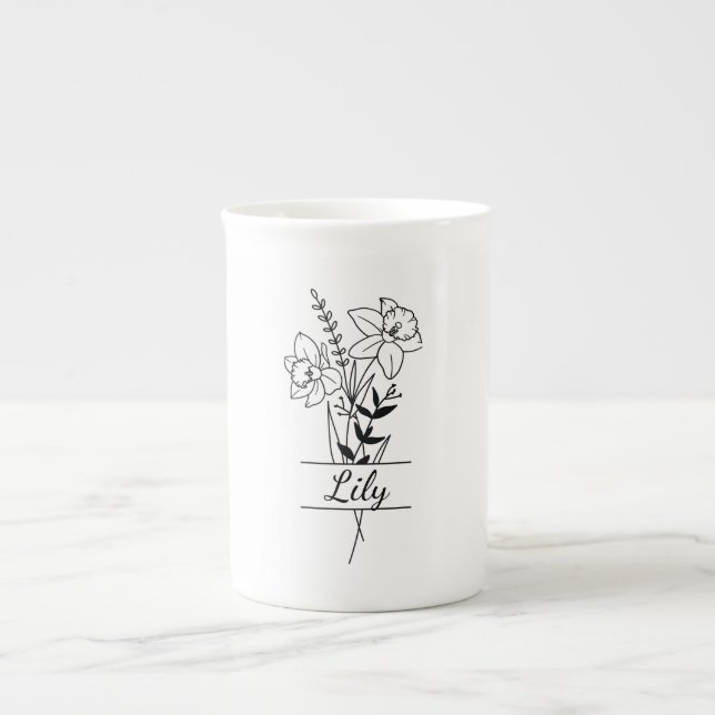 Tasse Bouquet Fleurs Jonquilles personnalisée  Benporslin Mugg (Framsidan)
