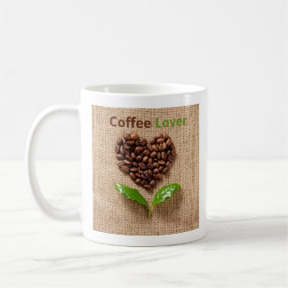 Tasse Café en Grains & Feuilles Vertes Kaffemugg