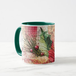 Tasse Christmas Collage Junk Journal Var11 Mugg