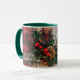 Tasse Christmas Collage Junk Journal Var24 Mugg