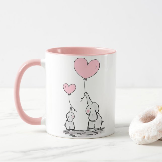 tasse de café elephant mugg (Med munk)