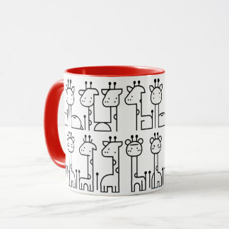 Tasse de girafe blanc mugg