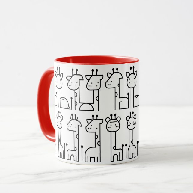Tasse de girafe blanc mugg (Framsida vänster)