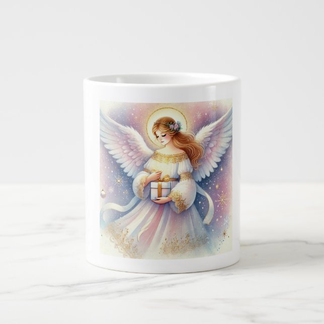 Tasse de Noël Aquarelle : Ange Céleste  Jumbo Mugg (Framsidan)