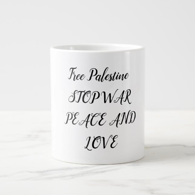 Tasse du café peut changer la vie du Palestinien Jumbo Mugg (Framsidan)