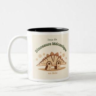 Tasse Enfant avec Adorable Dessin de Dinosaure Två-Tonad Mugg
