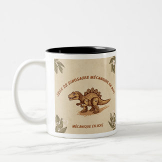 Tasse Enfant avec Adorable Dessin de Dinosaure Två-Tonad Mugg