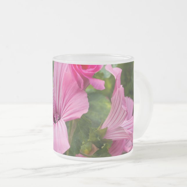 tasse fleur rose frostad glasmugg (Framsida höger)
