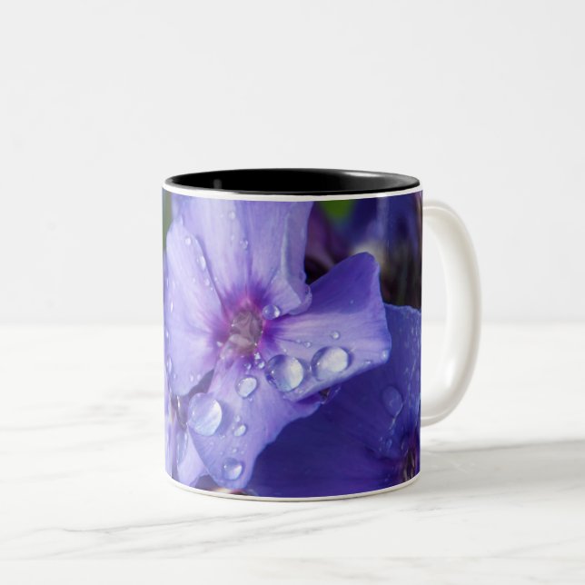 tasse fleur violet Två-Tonad mugg (Framsida höger)