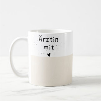 Tasse für Ärztinnen mit Herz Kaffemugg