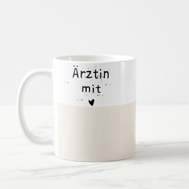 Tasse für Ärztinnen mit Herz Kaffemugg (Vänster)