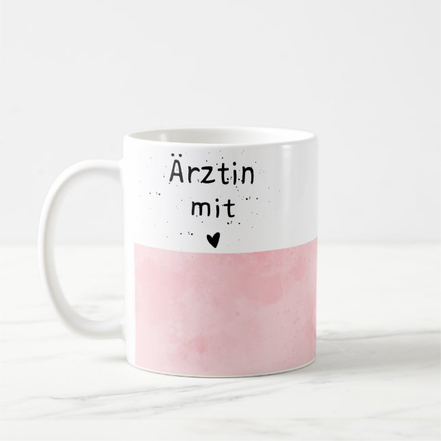 Tasse für Ärztinnen mit Herz Kaffemugg (Vänster)