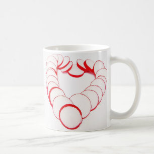 Tasse Herz aus Radieschenscheiben Kaffemugg